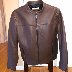 Men’s Coach brown cow skin leather jacket